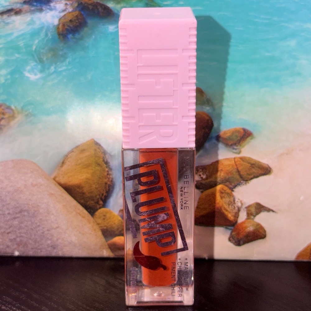 Maybelline Lifter Plump Lip Gloss 006 Hot Chili Orange Red Plumping Shine 5.4ml